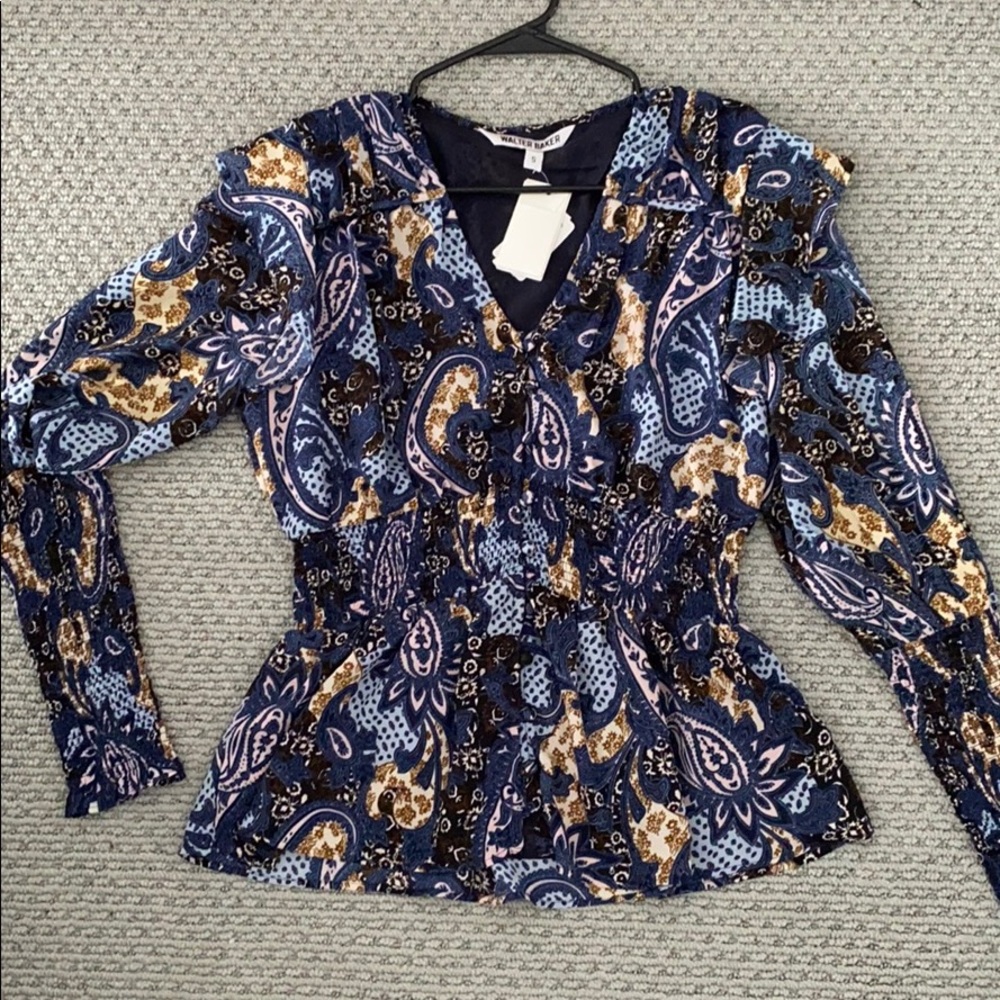 🔹Walter Baker Paisley Blouse🔹